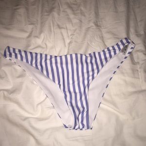 shein blue and white striped bikini bottoms